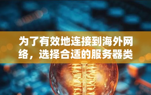 为了有效地连接到海外网络，选择合适的服务器类型至关重要。以下是一步步的指南，帮助你更好地做出选择