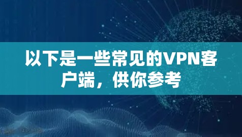 以下是一些常见的<strong>VPN客户端</strong>，供你参考