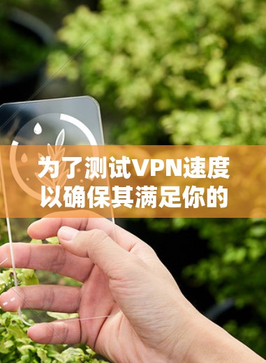 为了测试VPN速度以确保其满足你的需求，可以按照以下步骤进行
