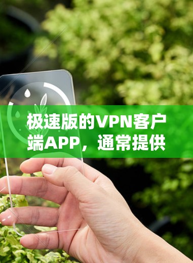 极速版的<strong>VPN客户端</strong>APP,通常提供以下特点