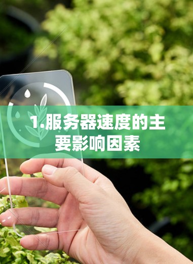 1.服务器速度的主要影响因素