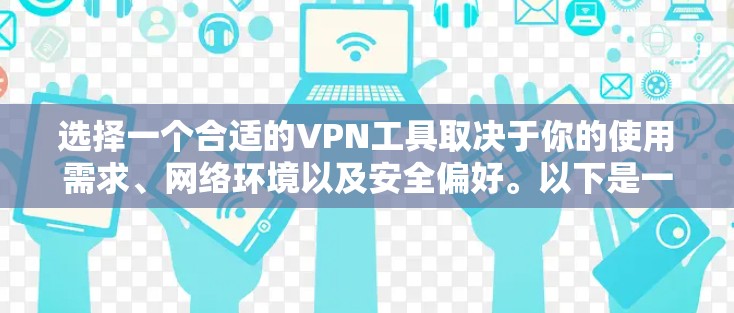 选择一个合适的VPN工具取决于你的使用需求、网络环境以及安全偏好。以下是一个结构化的指南,帮助你选择和使用VPN工具