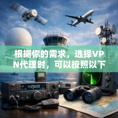 根据你的需求，选择VPN代理时，可以按照以下步骤进行
